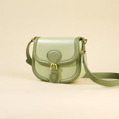 two-tone saddle crossbody with buckle detail - FAYTE
