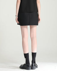mini A-line skirt with 3D floral appliqué – FLORAX
