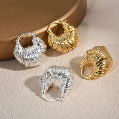Chunky spiral hoop earrings in gold & silver – Amanda