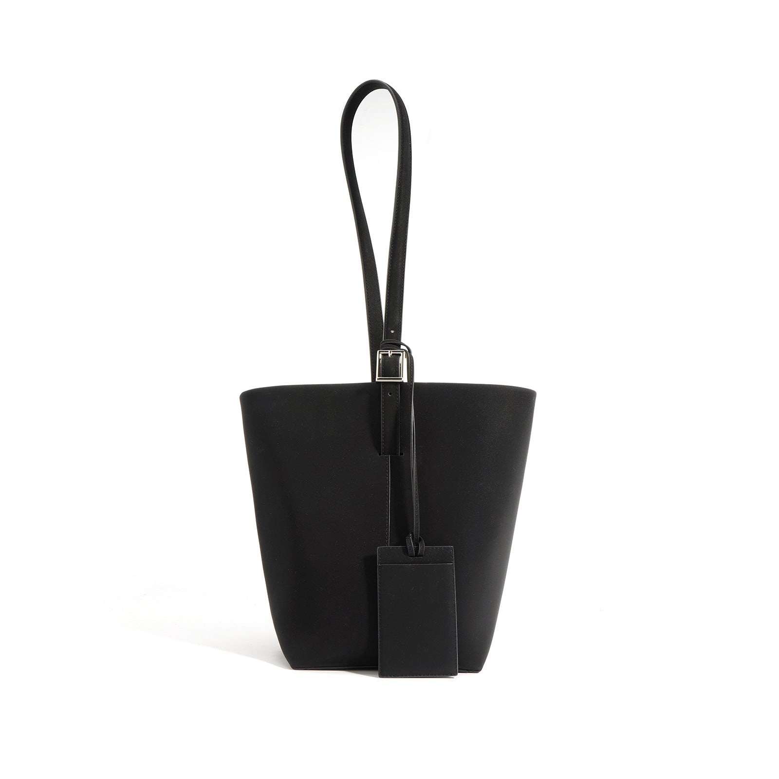 bucket shoulder bag with buckle strap and card tag - SORVA