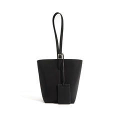 bucket shoulder bag with buckle strap and card tag - SORVA