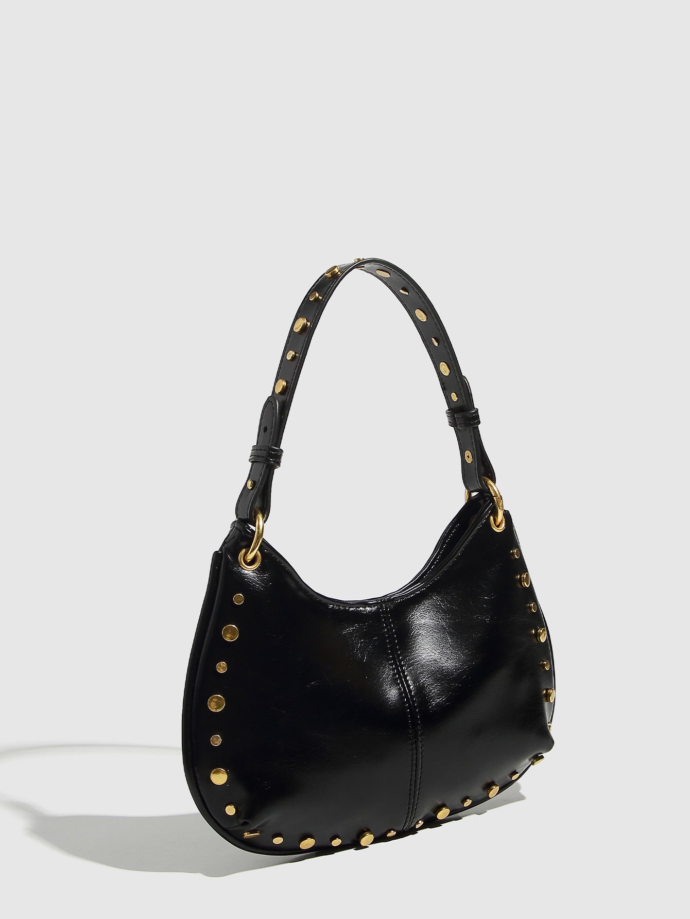 studded crescent shoulder bag – VIXEN