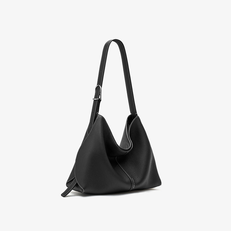 sculpted wristlet hobo bag in saddle brown – LAYNA