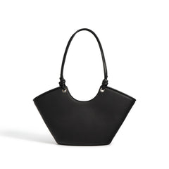 textured trapeze shoulder bag with knot straps - MAXA