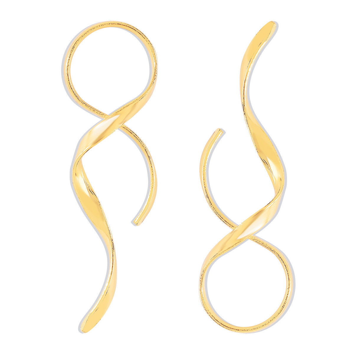 sculptural twist drop earrings – LUXA