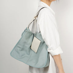 slouchy tote bag with contrast card holder – BREEZE