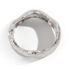 hammered wave cuff bracelet with sculptural curves – RAYAH