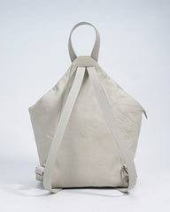 crinkled leather backpack with loop top handle - NOVLA