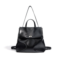 oversized structured flap bag with top handle – NOIH