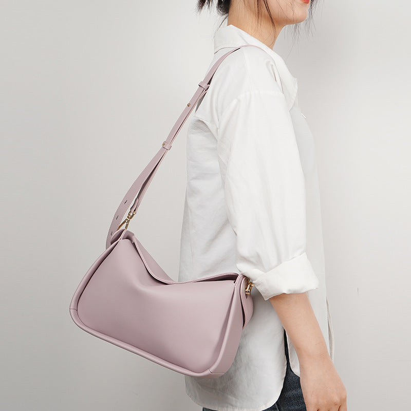 curved-edge shoulder bag with adjustable strap – LILA