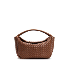 mini woven hobo bag with curved handle - NAIA