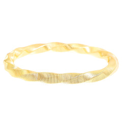 twisted gold wire bangle with coiled design – SEIRNO