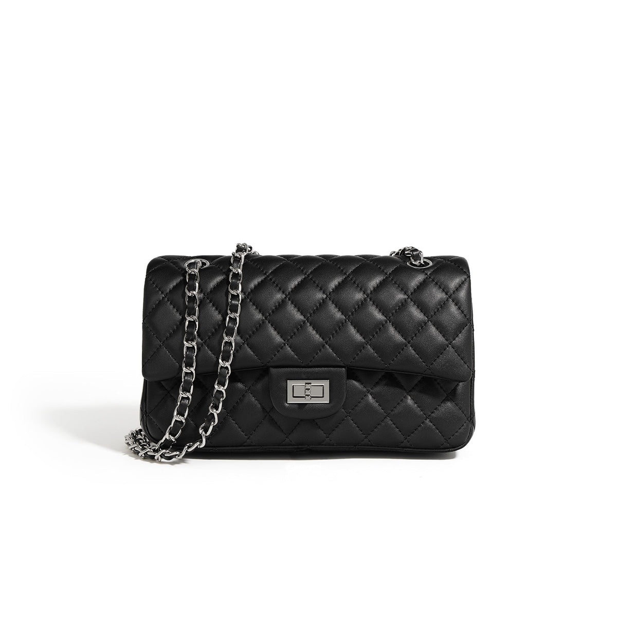 quilted flap shoulder bag with chain strap – COLETTE