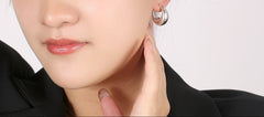 Teardrop hoop earrings with glossy finish – Needry