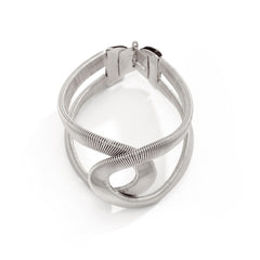 sculpted coil cuff bracelet with interlocking loops – VORTA