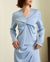 V-neck twisted blouse - Mutri