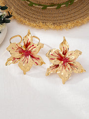 Oversized Flower Detail Ring & Bracelet - Findy