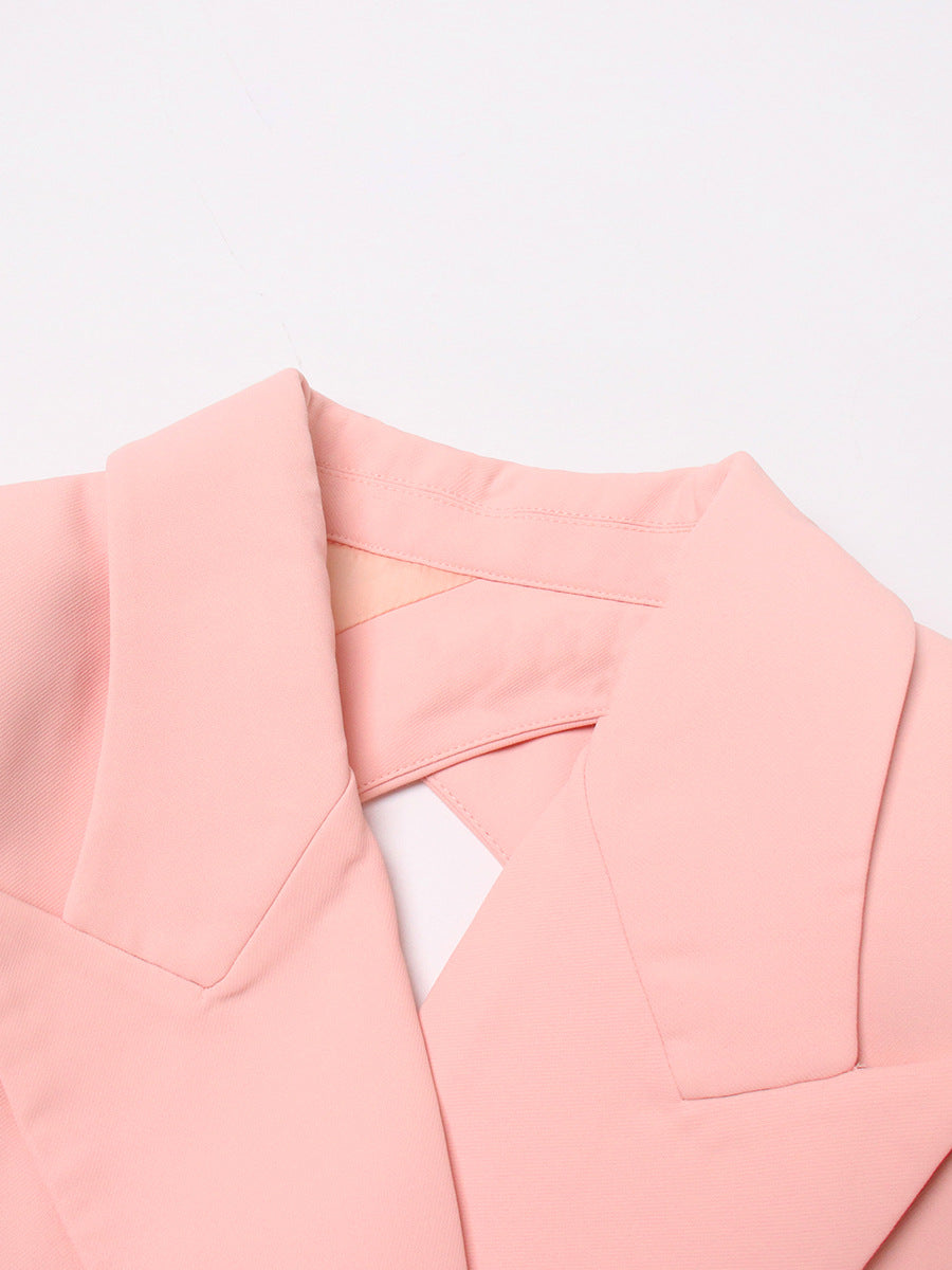 cropped tailored blazer with asymmetric hem - Selano