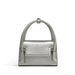 structured mini handbag with curved handles - AURPA