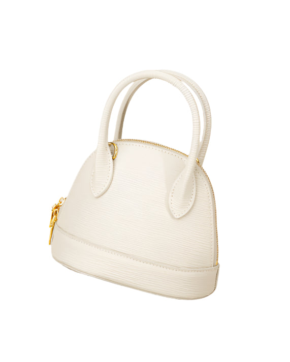 mini dome handbag with textured finish - ELIPSE