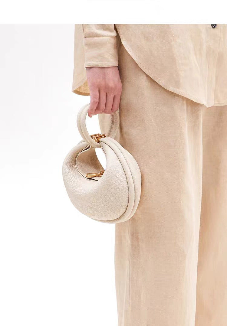 crescent hobo bag with gold hardware – MIRA