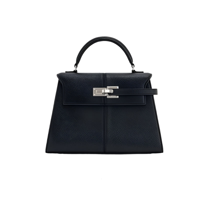 Structured Top-Handle Bag with Turn-Lock Closure – IVIIRY