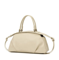 structured satchel bag in ivory cream – ELARA