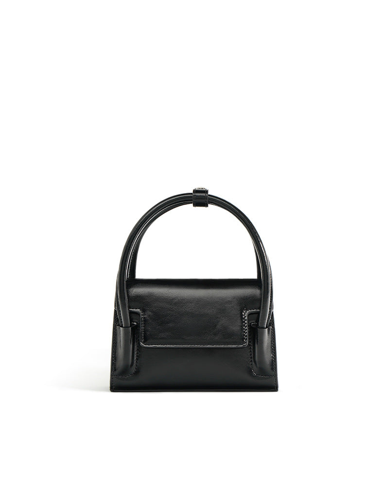 structured mini handbag with curved handles - AURPA