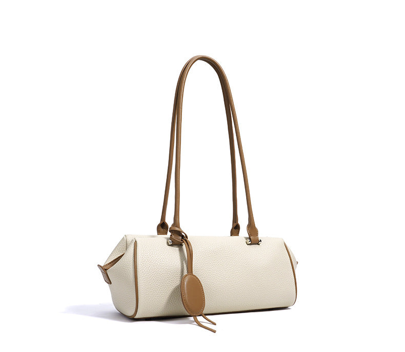 barrel-shaped shoulder bag with twin charm detail – LILURA