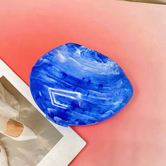 Marbled circular clutch with metallic accents - Nikru