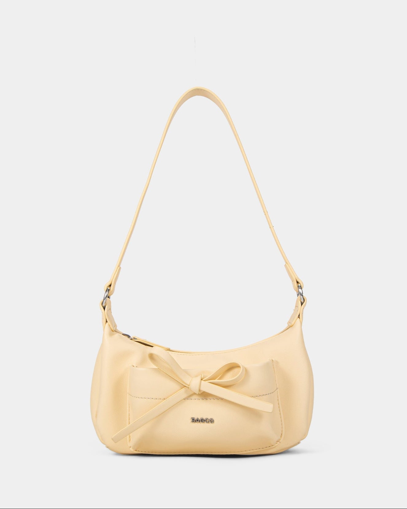 shoulder baguette bag with front bow detail - CHEXRY