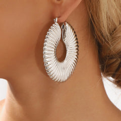 textured crescent hoop earrings – LAYLA