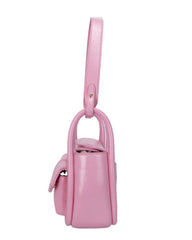 Double-pocket flap shoulder bag with wide strap - TIAX