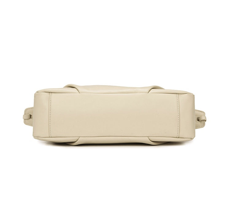 structured satchel bag in ivory cream – ELARA