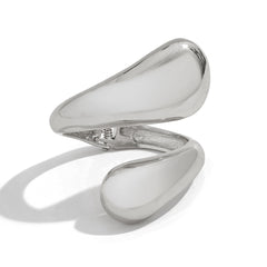fluid teardrop cuff bracelet in polished gold – VELA