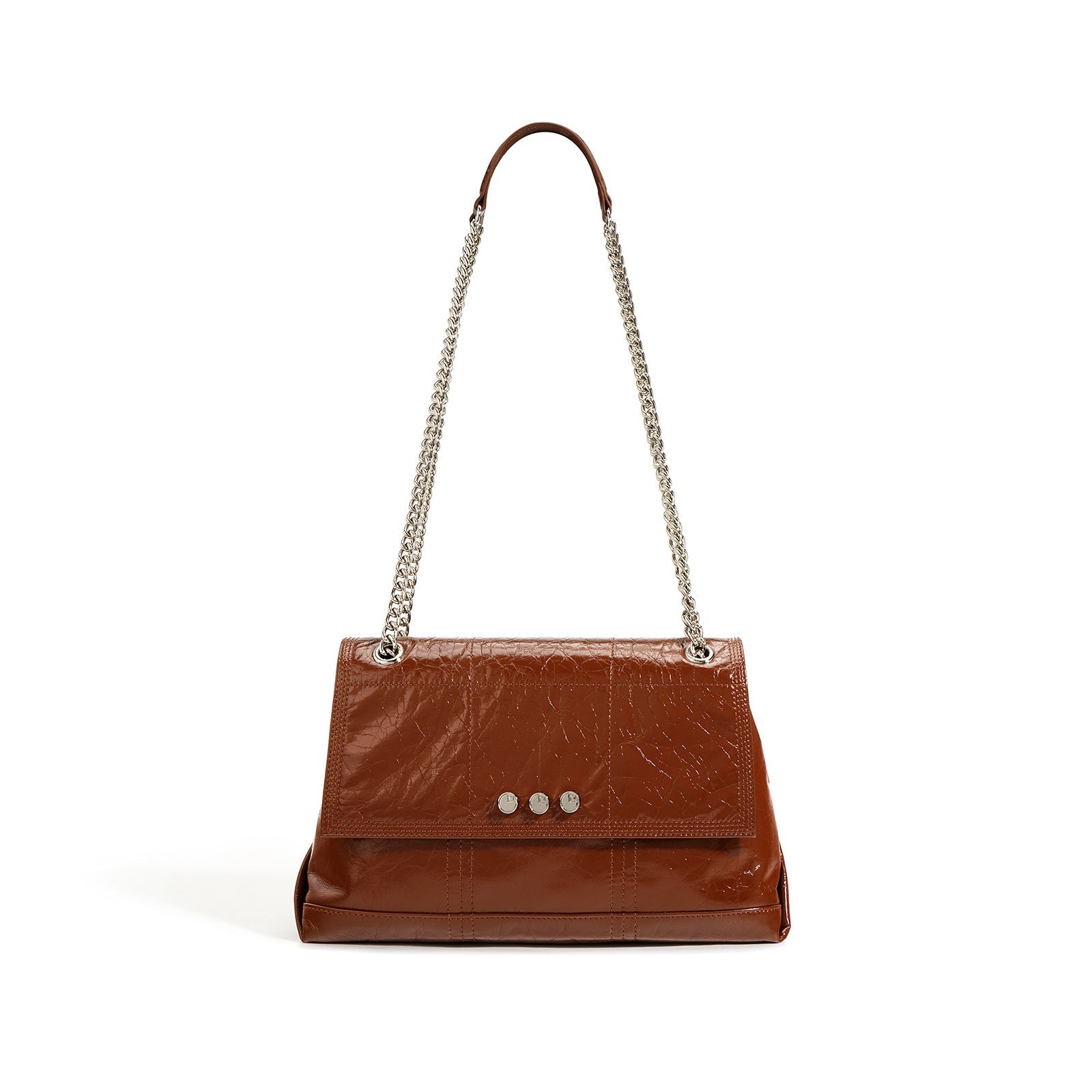 quilted flap shoulder bag with chain straps – LIVIJA