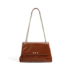 quilted flap shoulder bag with chain straps – LIVIJA