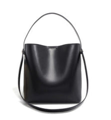 structured bucket bag with curved top edge – NOIW