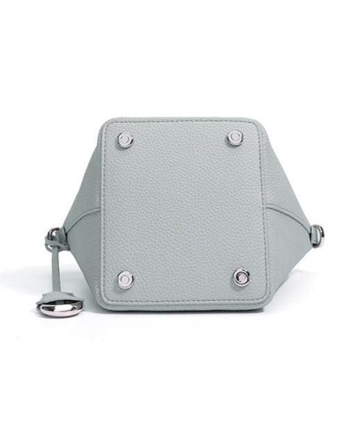 pebble-textured mini tote with top handles - LYRAP