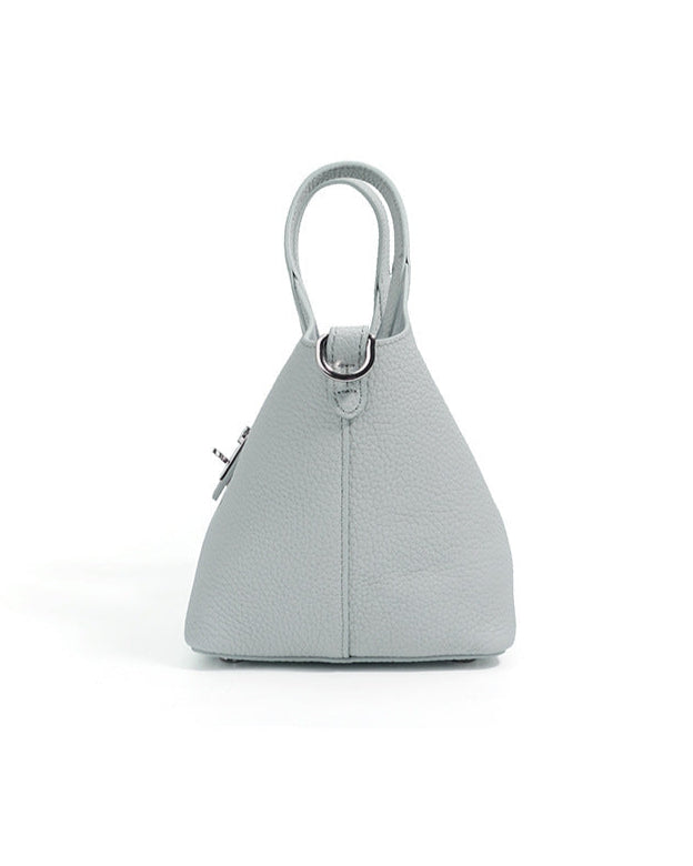 pebble-textured mini tote with top handles - LYRAP
