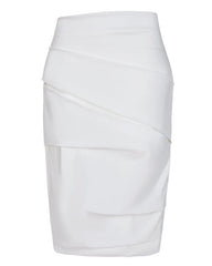 High-waisted mini skirt with layered drape - Vartu