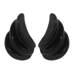 sculptural wave earrings in matte ivory – NALU