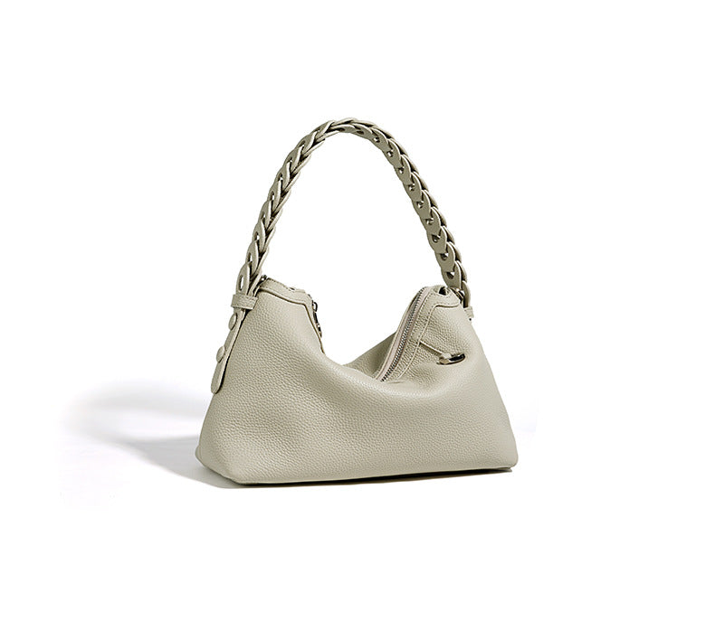 crescent shoulder bag with braided handle – NOVLH