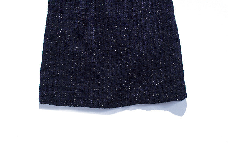 tweed midi dress with bow collar – Eriella