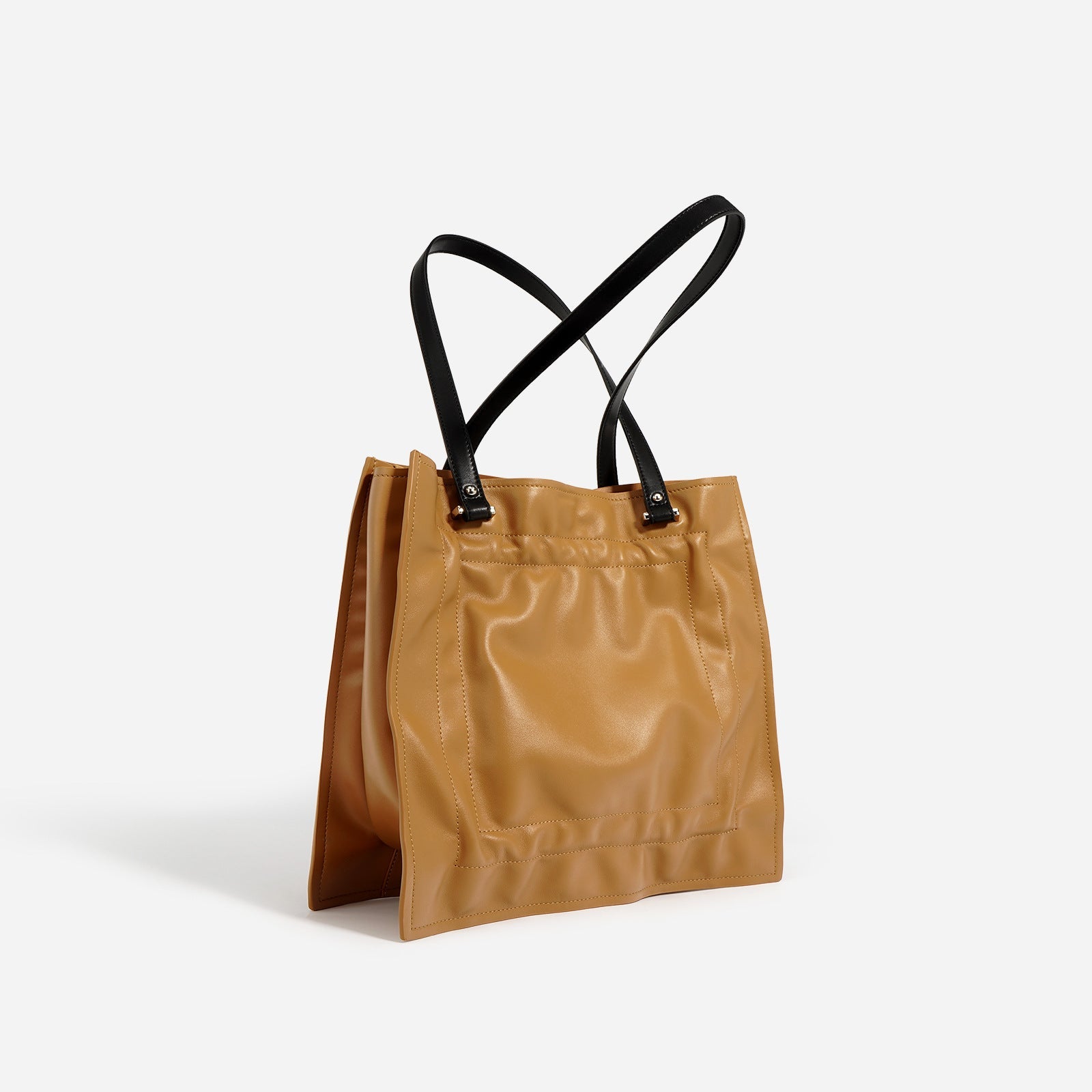 slouchy tote bag with contrast handles – SIENNA