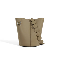 Structured bucket bag with circle strap detail – NYLGA