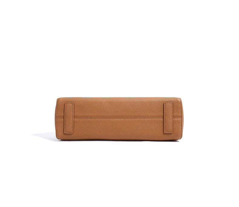 structured flap shoulder bag with turn-lock closure – NOIRÉ
