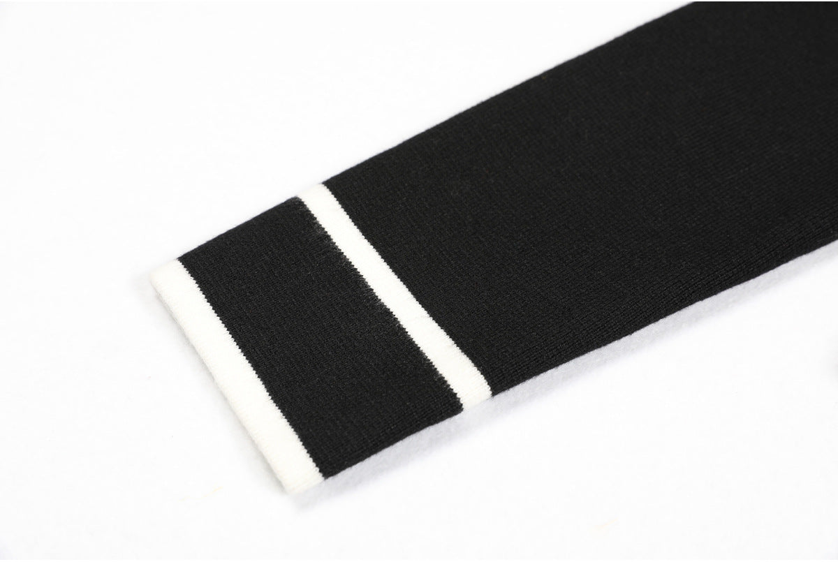 long sleeve tailored suit with contrast piping - DORRAZLI