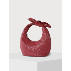 metallic woven mini bag with knotted handle – AURAN