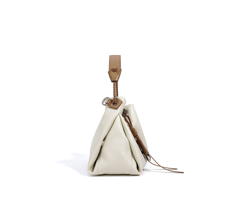 drawstring bucket bag with braided handle – SIENA